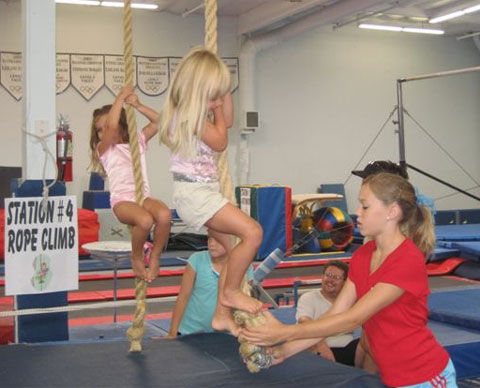 Taylie helping out our future gymnasts